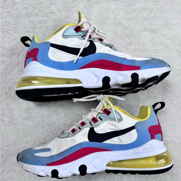 Nike Womens Air Max 270 React Blue Red Athletic Shoes Sneaker AT6174-002 Size 9 - Picture 4 of 8